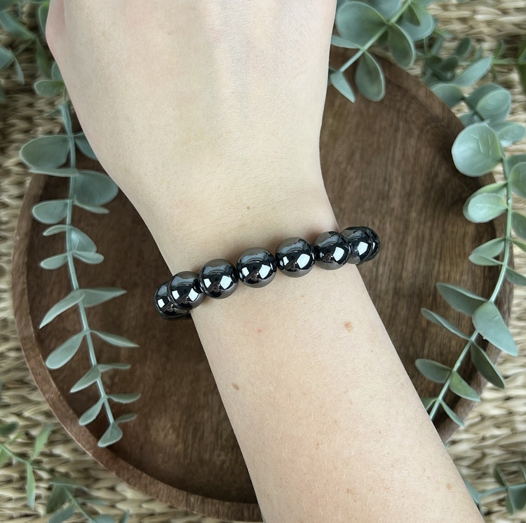 Stenarmband av Hematit (12 mm)