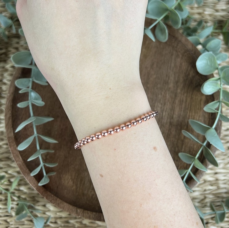 Stenarmband av pläterad Hematit (4 mm)