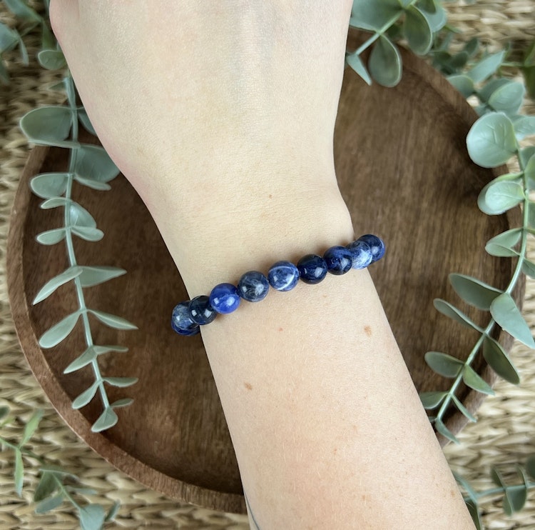 Stenarmband av Sodalit (8 mm)