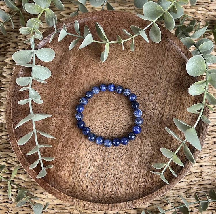 Stenarmband av Sodalit (8 mm)