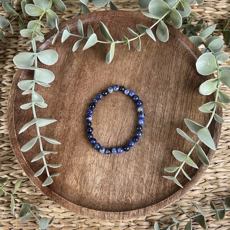 Stenarmband av Sodalit (6 mm)