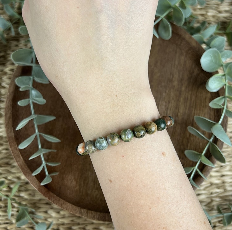 Stenarmband av Rhyolit (8 mm)