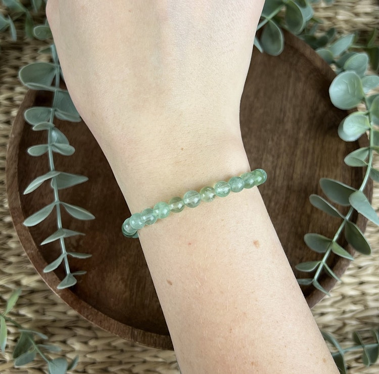Stenarmband av Grön Fluorit (6 mm)