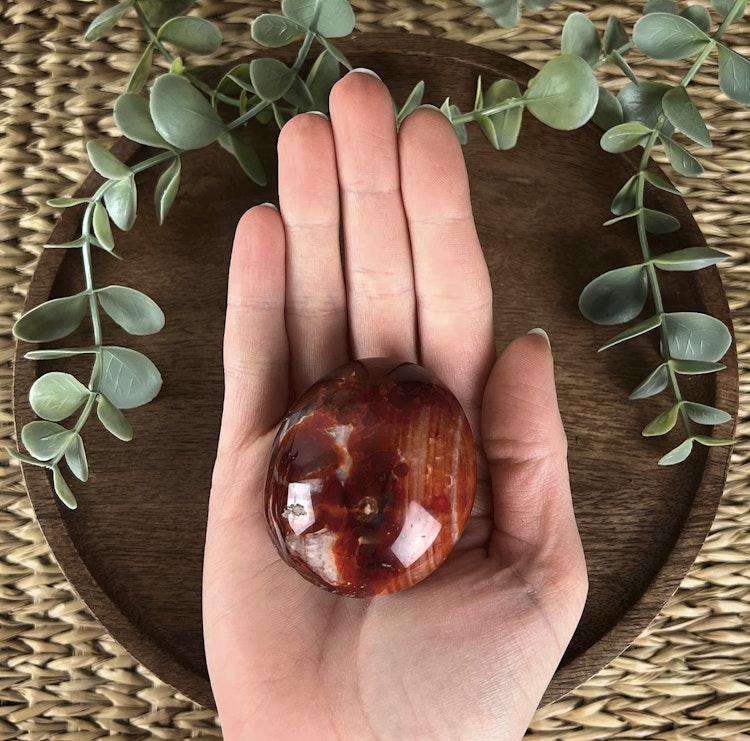 Karneol meditationssten (handsten) A