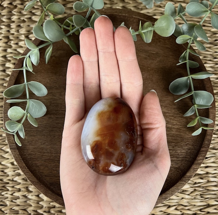 Karneol meditationssten (handsten) B