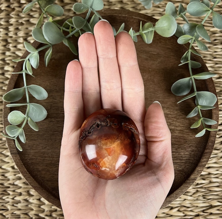 Karneol meditationssten (handsten) E