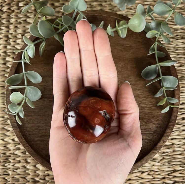 Karneol meditationssten (handsten) E