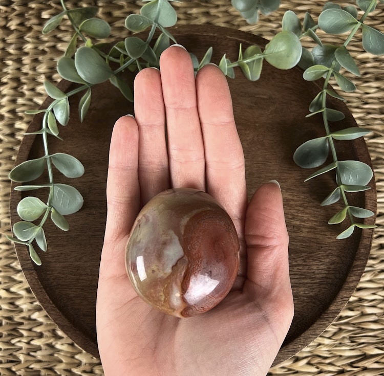 Polykromjaspis meditationssten (handsten) B