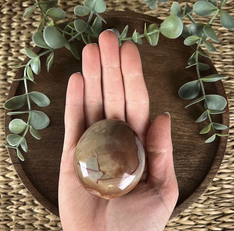 Polykromjaspis meditationssten (handsten) B