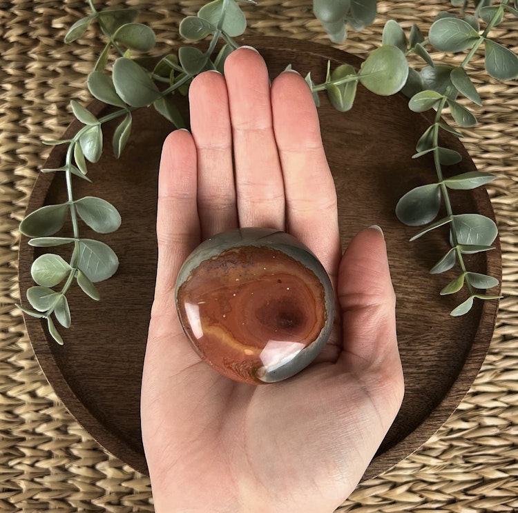 Polykromjaspis meditationssten (handsten) E