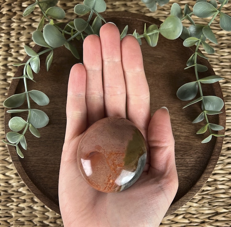 Polykromjaspis meditationssten (handsten) F