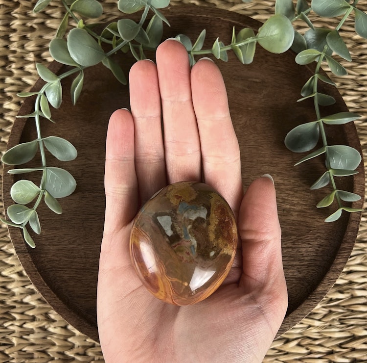 Polykromjaspis meditationssten (handsten) G