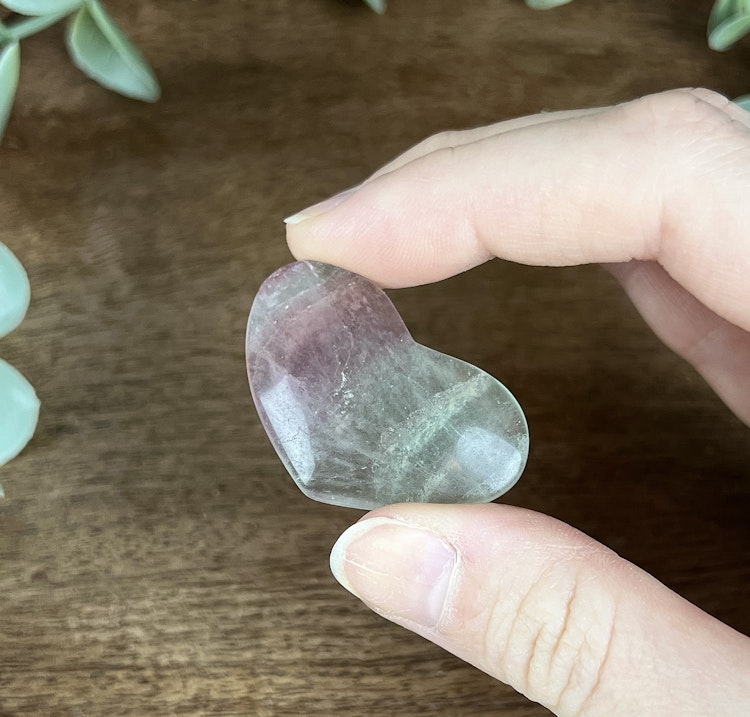 Fluorithjärta "godisfluorit/candyfluorite” A