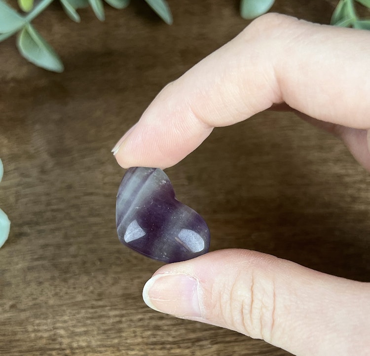 Fluorithjärta ”godisfluorit/candyfluorite” A