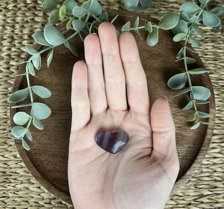 Fluorithjärta ”godisfluorit/candyfluorite” A