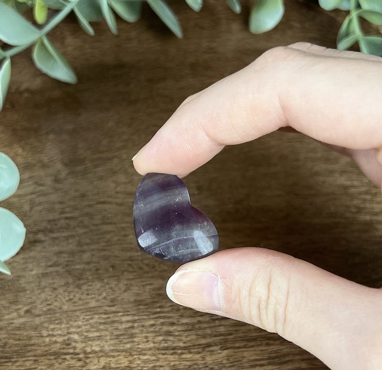 Fluorithjärta ”godisfluorit/candyfluorite” A