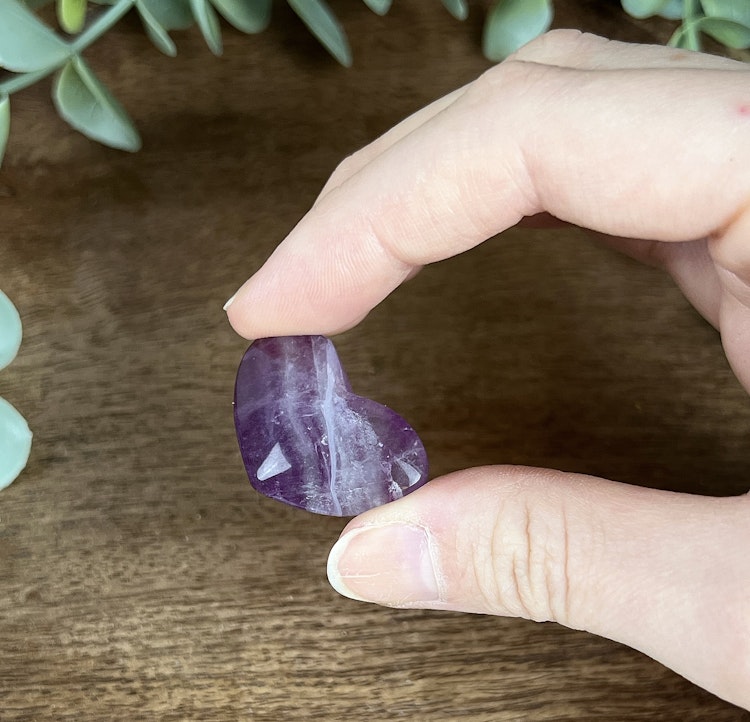 Fluorithjärta ”godisfluorit/candyfluorite” C
