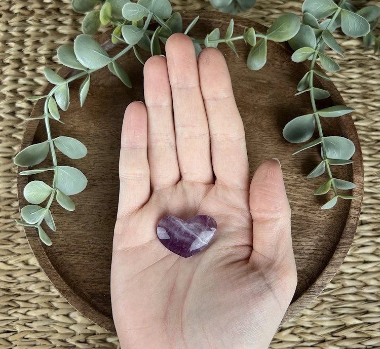 Fluorithjärta ”godisfluorit/candyfluorite” C