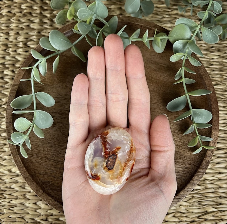 Karneol meditationssten (handsten) A