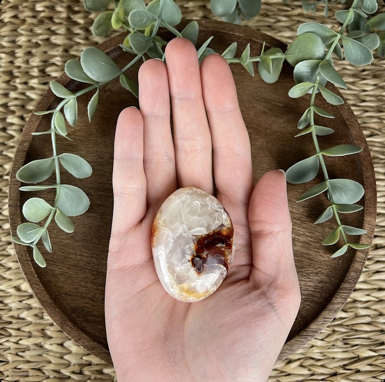Karneol meditationssten (handsten) A