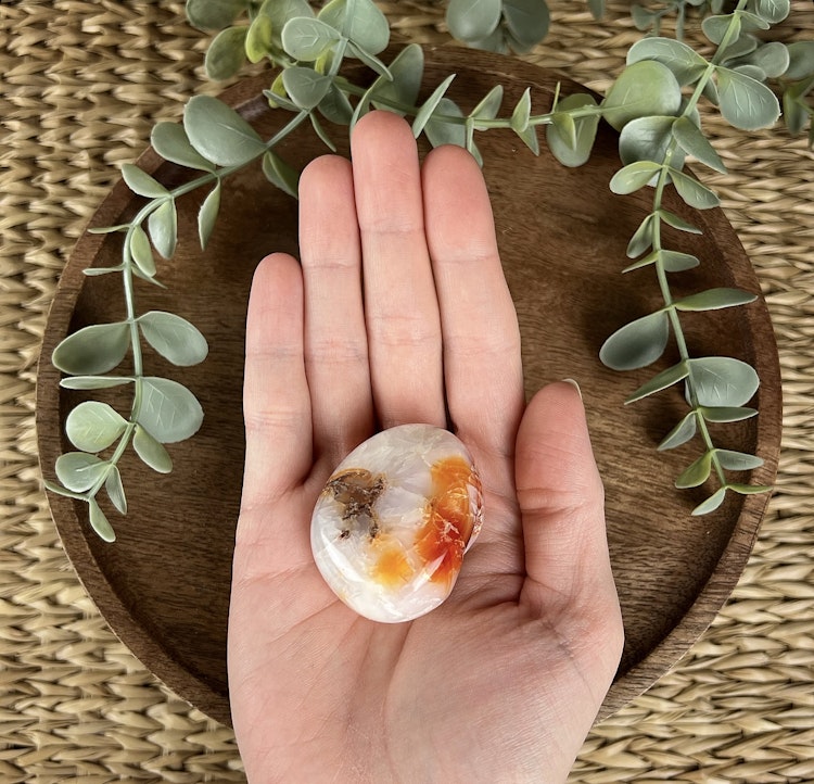 Karneol meditationssten (handsten) C