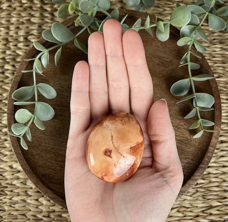 Karneol meditationssten (handsten) E