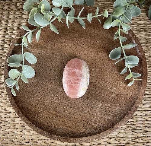 Rosenkalcit meditationssten/handsten C