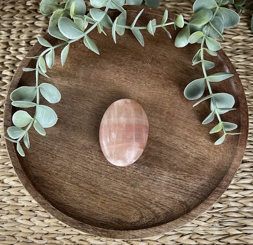Rosenkalcit meditationssten/handsten D