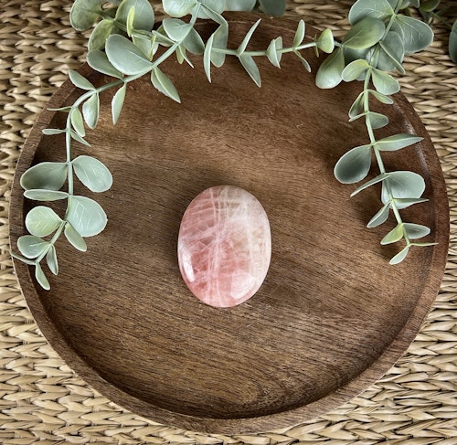 Rosenkalcit meditationssten/handsten F