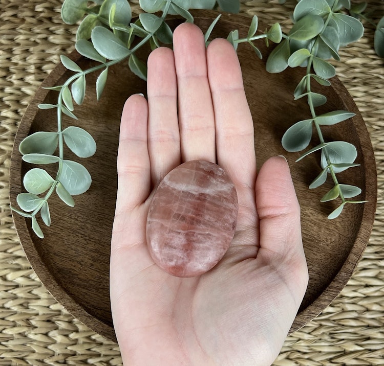 Rosenkalcit meditationssten/handsten G