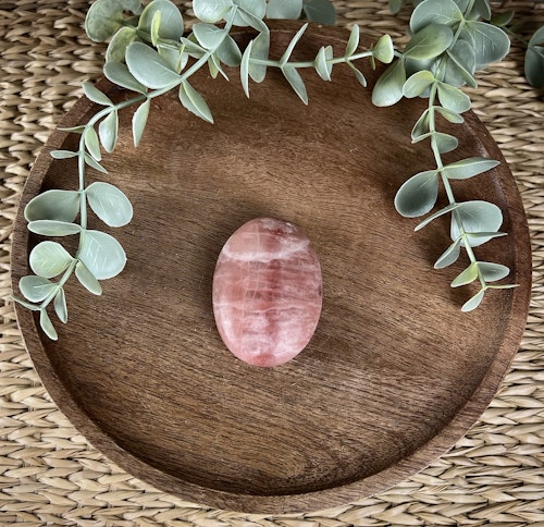 Rosenkalcit meditationssten/handsten G