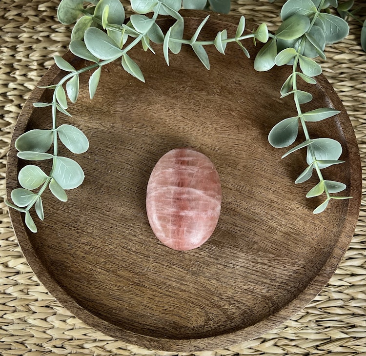 Rosenkalcit meditationssten/handsten G