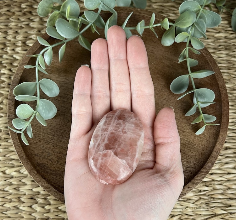 Rosenkalcit meditationssten/handsten J