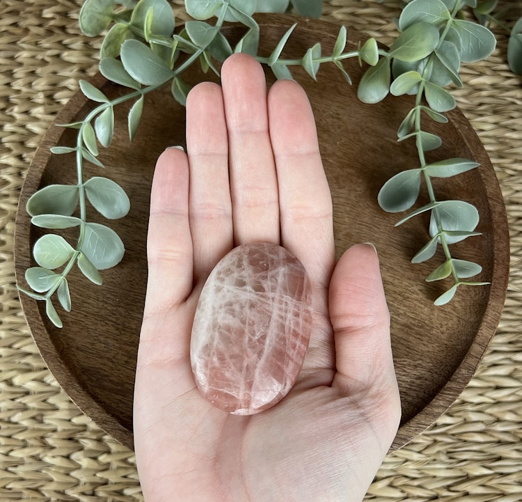 Rosenkalcit meditationssten/handsten J