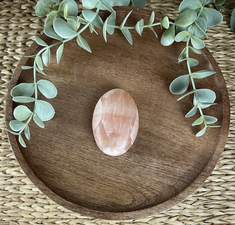 Rosenkalcit meditationssten/handsten K