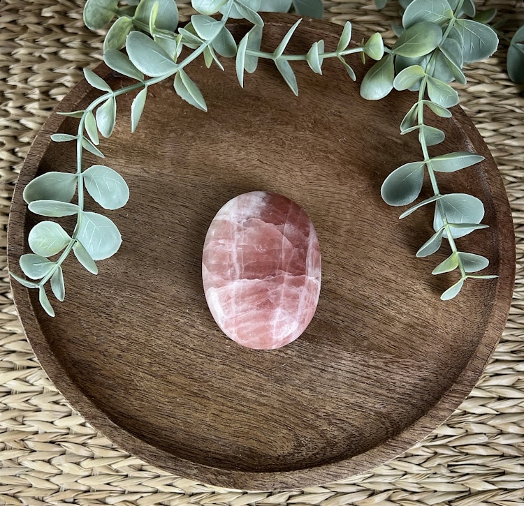 Rosenkalcit meditationssten/handsten Q