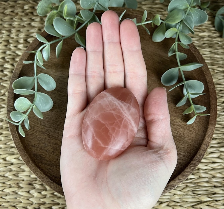 Rosenkalcit meditationssten/handsten R