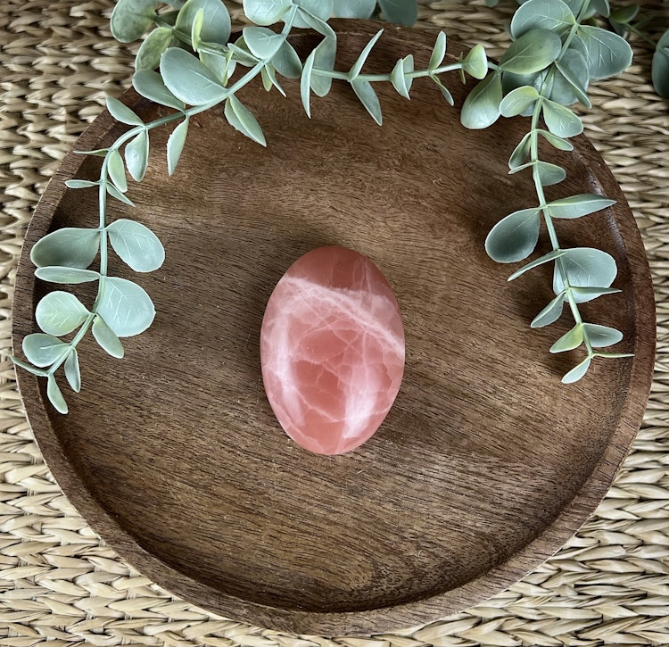 Rosenkalcit meditationssten/handsten R