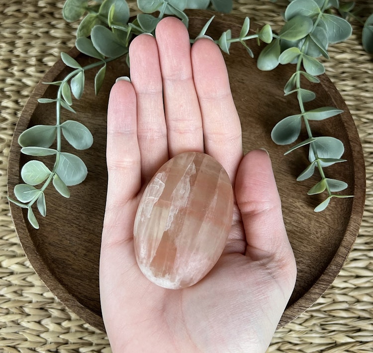 Rosenkalcit meditationssten/handsten S