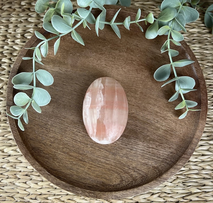 Rosenkalcit meditationssten/handsten S