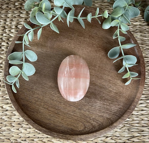 Rosenkalcit meditationssten/handsten S