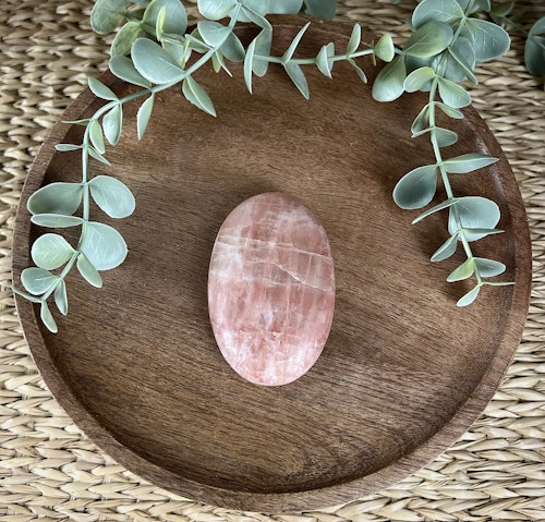 Rosenkalcit meditationssten/handsten T