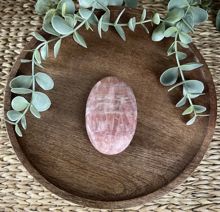 Rosenkalcit meditationssten/handsten T
