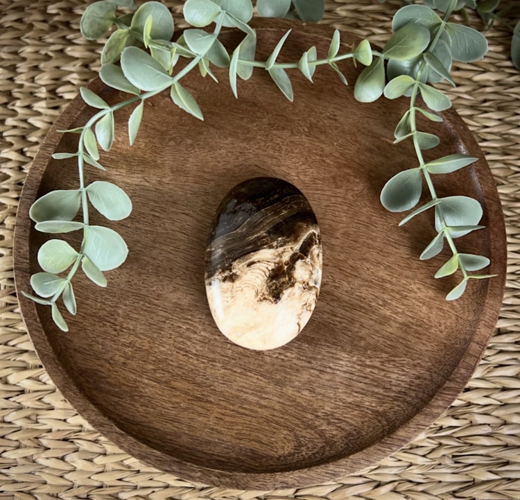 Chokladkalcit meditationssten (handsten) B