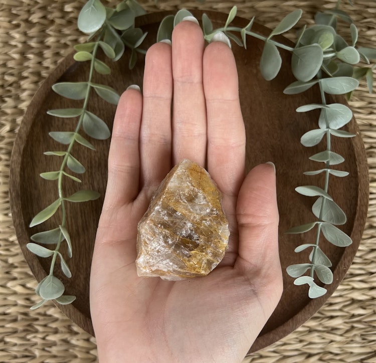 Golden Healer (gul hematoidkvarts) rå bit E