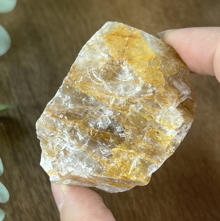 Golden Healer (gul hematoidkvarts) rå bit E