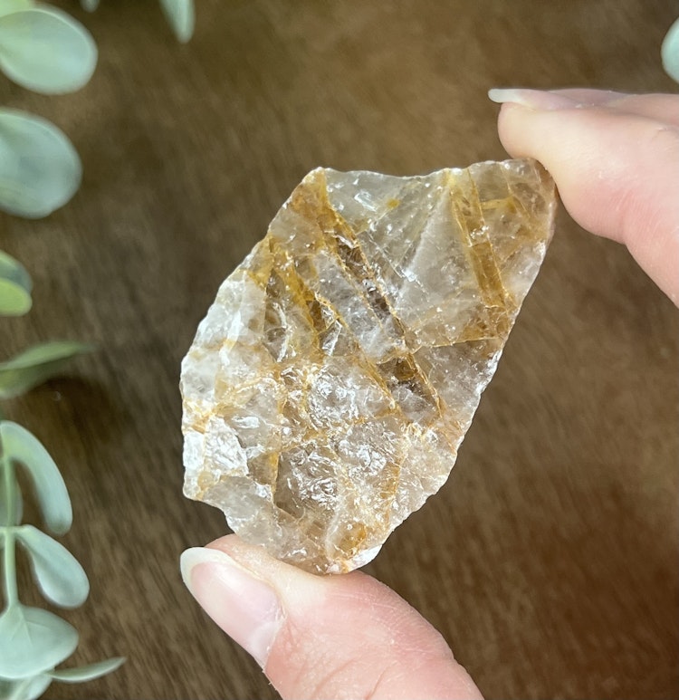 Golden Healer (gul hematoidkvarts) rå bit E