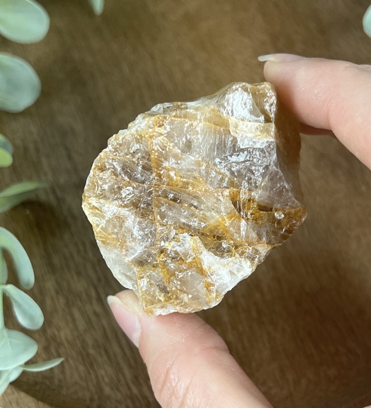 Golden Healer (gul hematoidkvarts) rå bit E