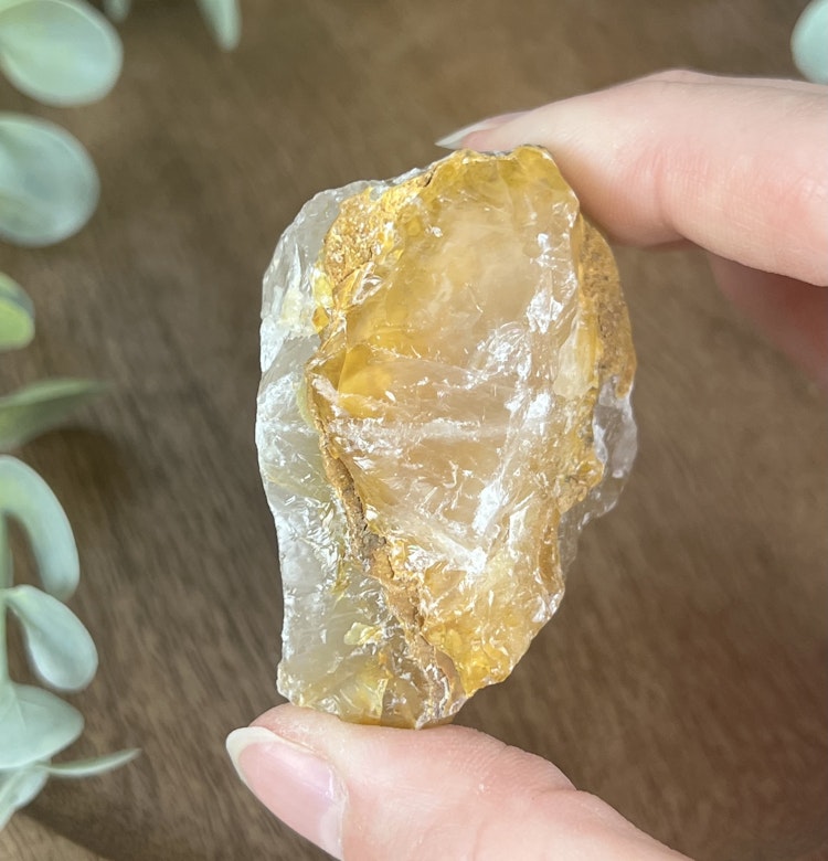 Golden Healer (gul hematoidkvarts) rå bit F