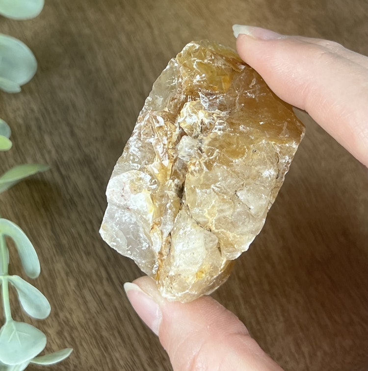 Golden Healer (gul hematoidkvarts) rå bit G